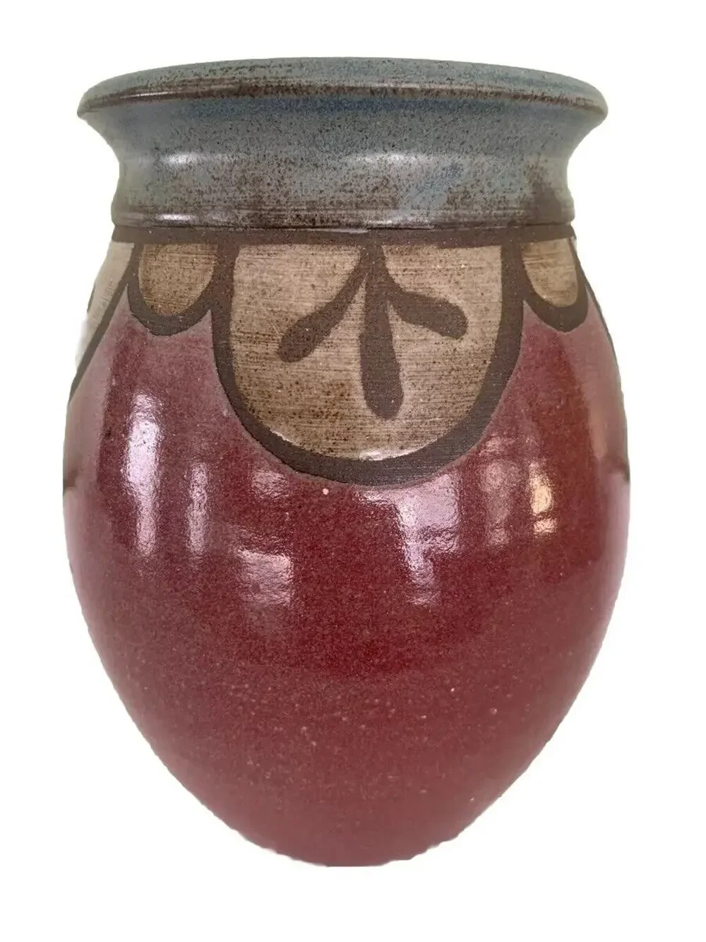 Studio Pottery Signed Danny, Psalm 23 Vase Jar Vessel 8 1/4